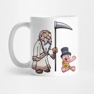 Father Time And New Year’s Baby (Old And New Year) Mug